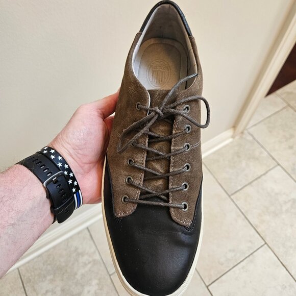 TCG Men's Cooper Leather Sneakers, Black/Gray, Sz 12 - Picture 13 of 16